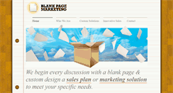 Desktop Screenshot of blankpagemarketing.com
