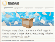 Tablet Screenshot of blankpagemarketing.com